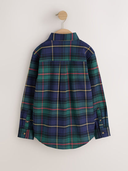 Green Check Single Oxford Shirt (3-16yrs) - image 2