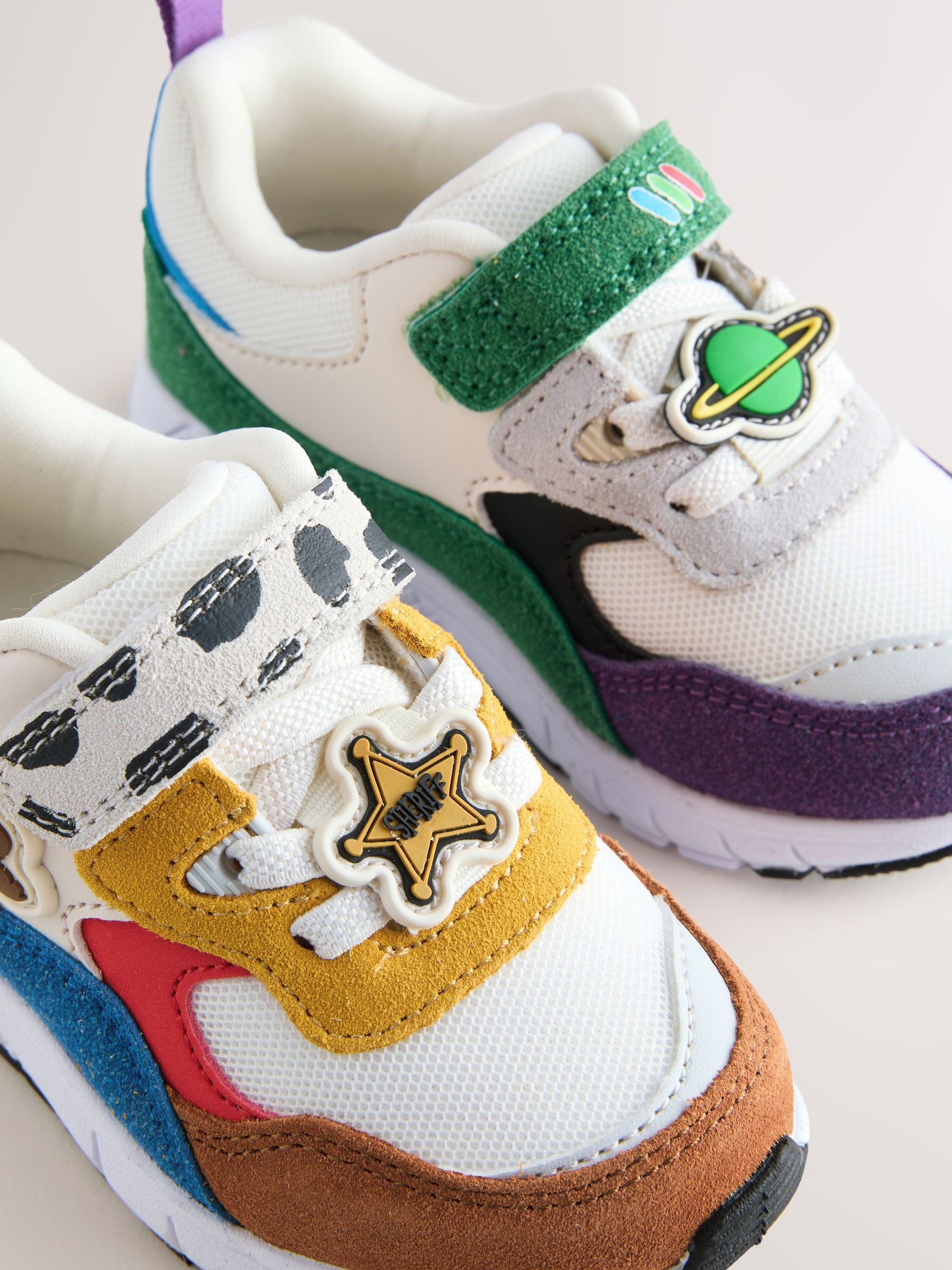 Neutral Standard Fit (F) Toy Story Touch Fastening & Elastic Lace Trainers image 3