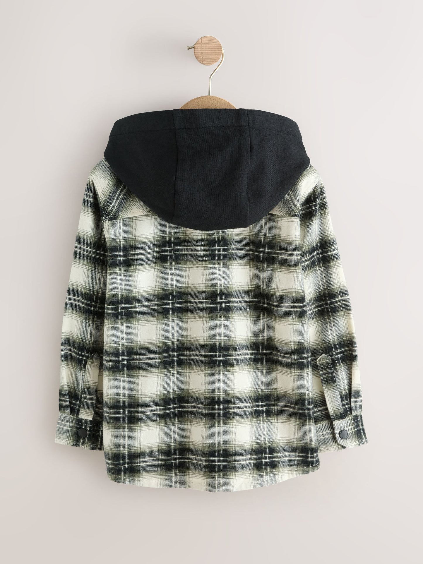 Dsiney Kidz - Black/Green Check Long Sleeve Hooded Shirt (3-16yrs) image 6