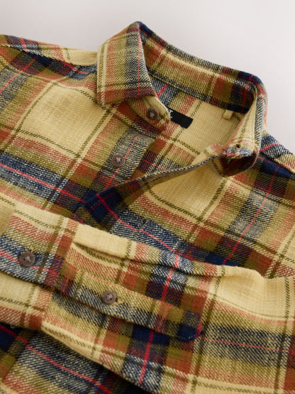 Dsiney Kidz - Yellow Check Long Sleeve Textured Shirt (3-16yrs) image 7