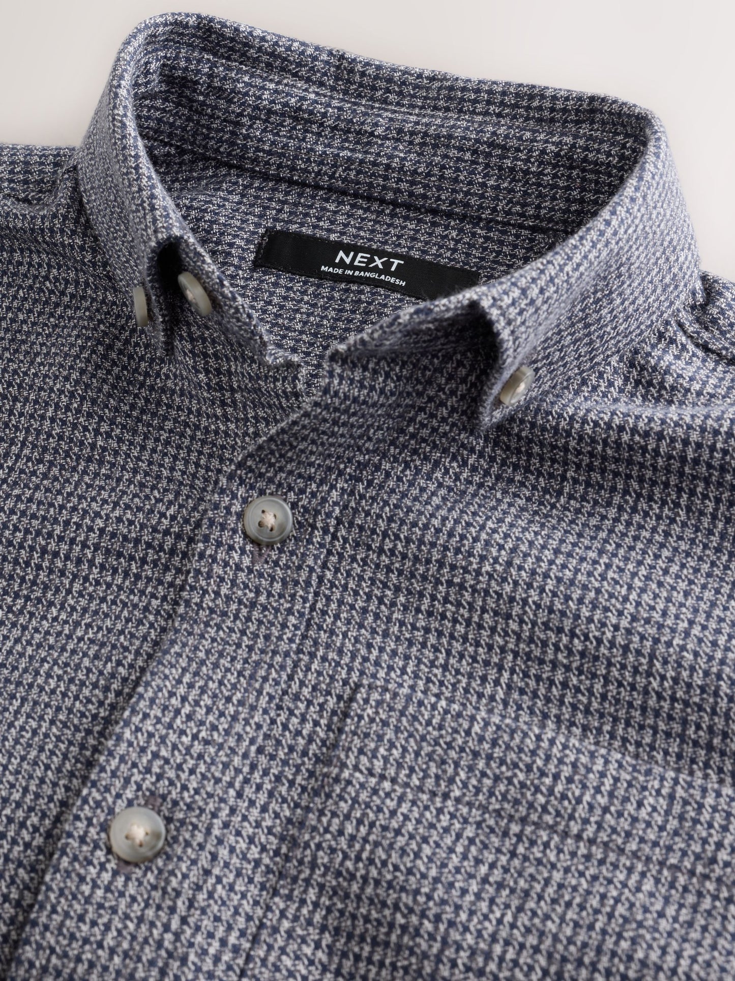 Dsiney Kidz - Charcoal Grey Micro Check Long Sleeve Textured Shirt (3-16yrs) image 3