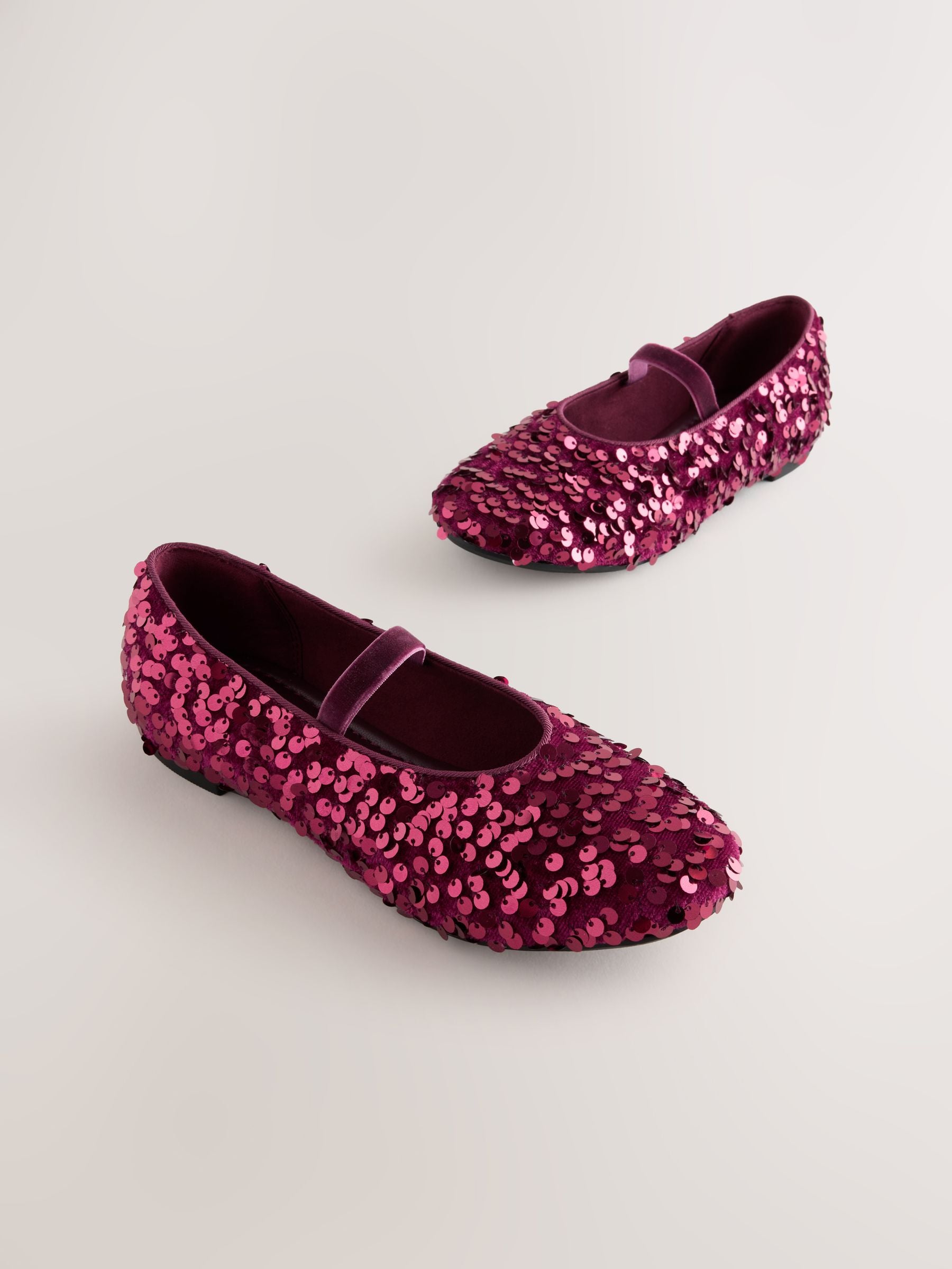 Berry Red Standard Fit (F) Sequin Ballet Shoes image 1