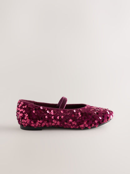 Berry Red Standard Fit (F) Sequin Ballet Shoes image 2