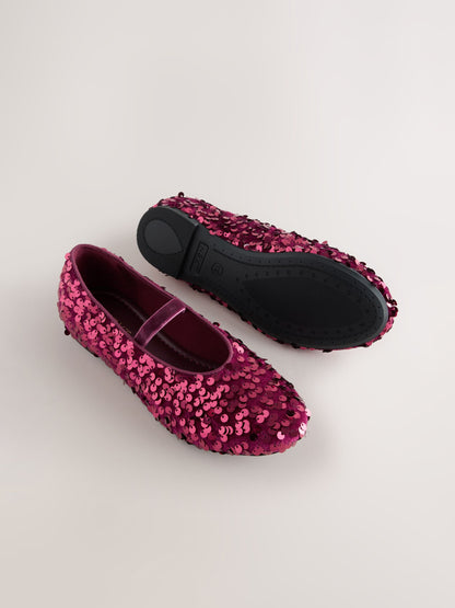 Berry Red Standard Fit (F) Sequin Ballet Shoes image 5