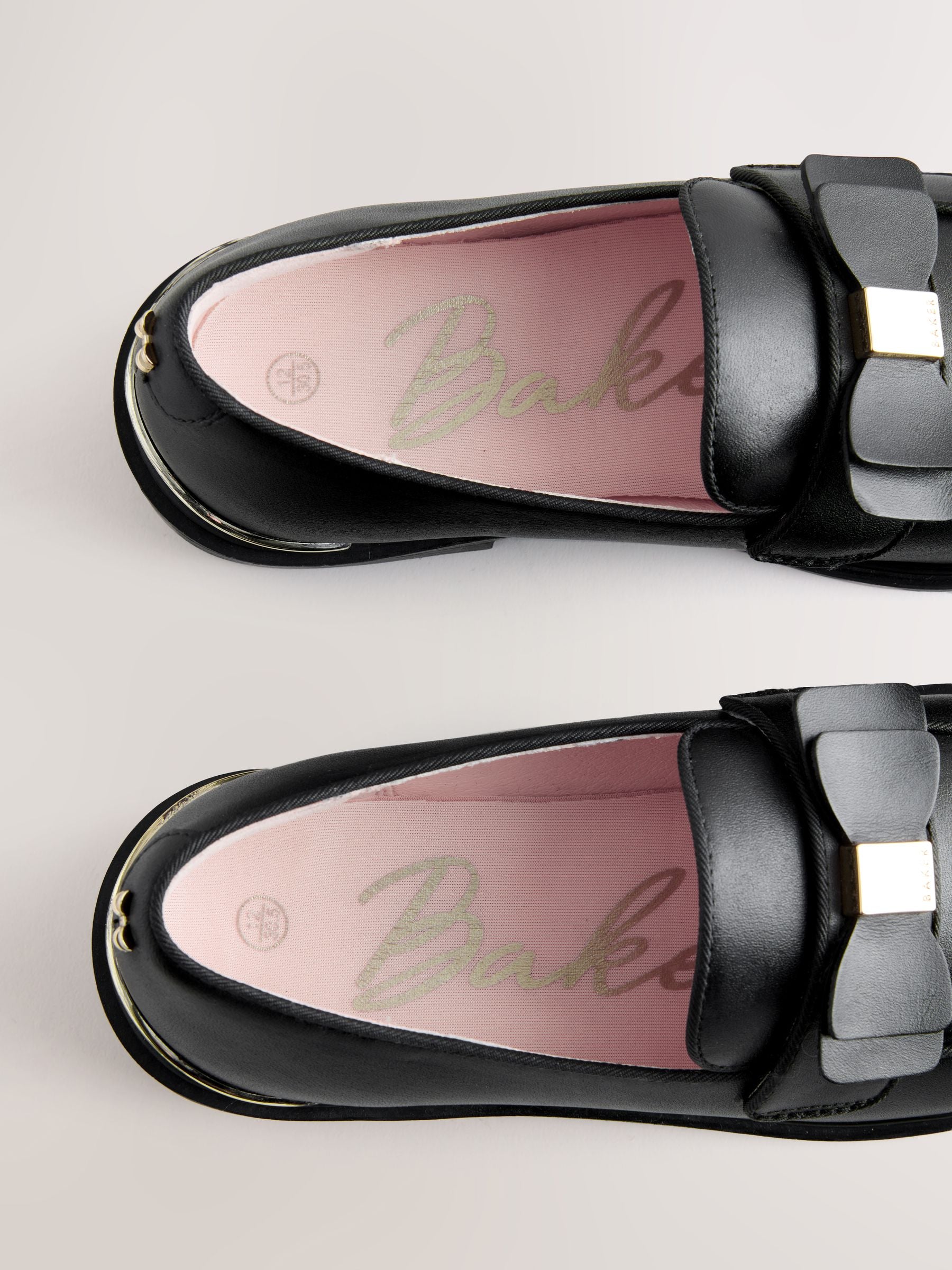 Baker by Ted Baker Back to School Slim Bow Black  Loafers image 6