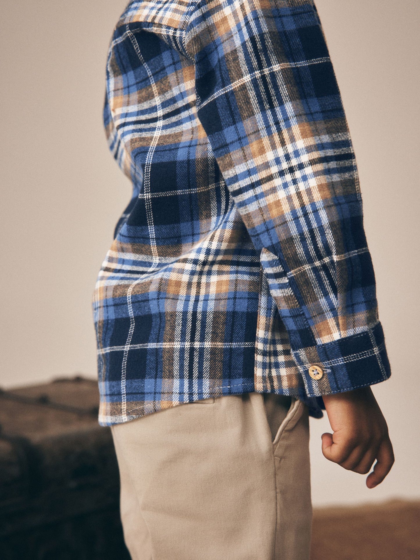Dsiney Kidz - Blue Bear Check Long Sleeve Character Shirt (3mths-7yrs) image 5