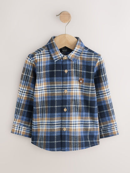 Dsiney Kidz - Blue Bear Check Long Sleeve Character Shirt (3mths-7yrs) image 6