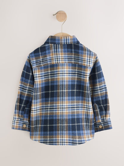 Dsiney Kidz - Blue Bear Check Long Sleeve Character Shirt (3mths-7yrs) image 7