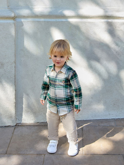 Dsiney Kidz - Green/Ecru Bear Long Sleeve Character Shirt (3mths-7yrs) image 2