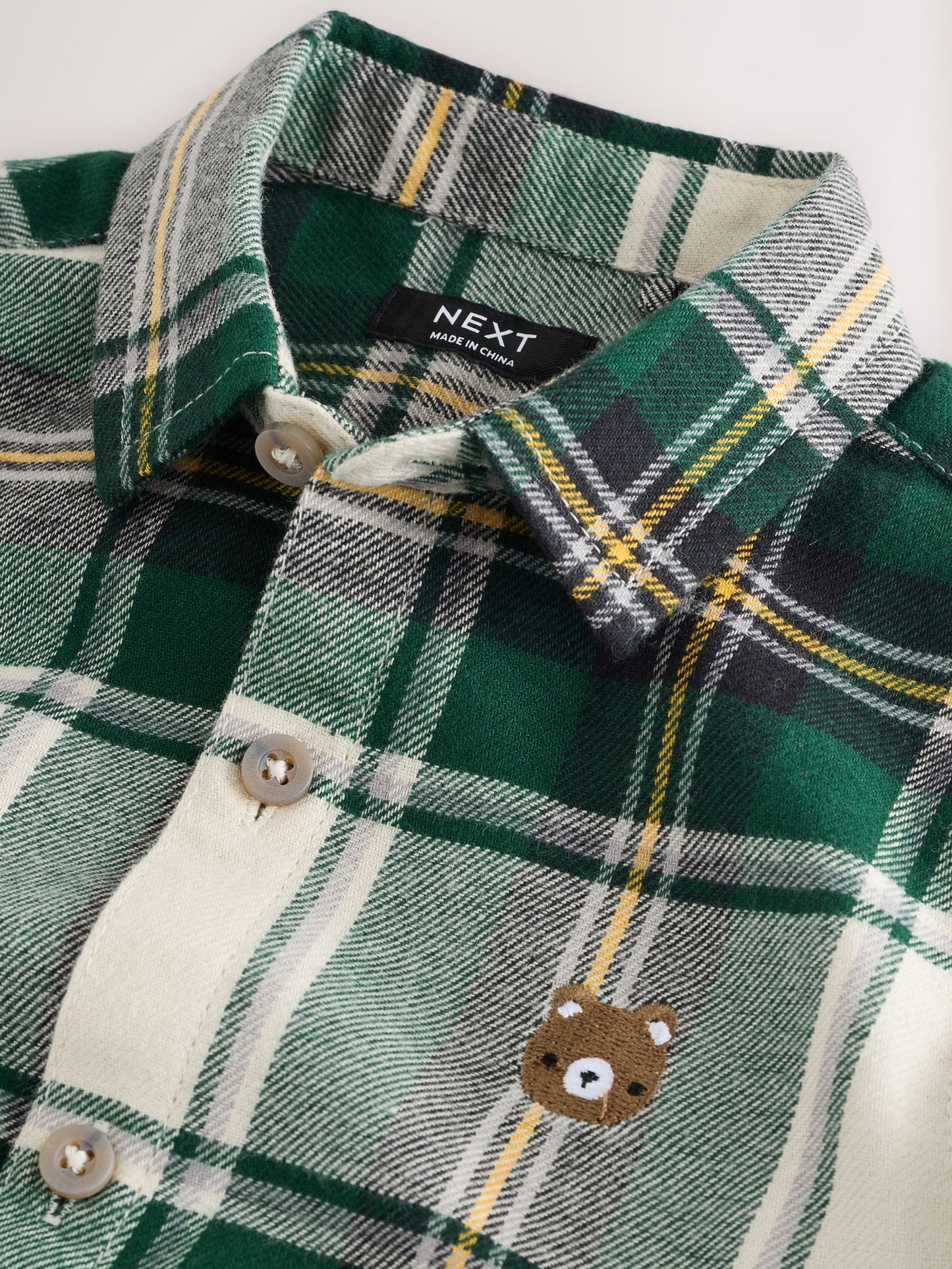 Dsiney Kidz - Green/Ecru Bear Long Sleeve Character Shirt (3mths-7yrs) image 6