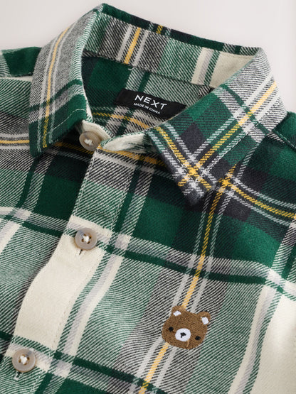 Dsiney Kidz - Green/Ecru Bear Long Sleeve Character Shirt (3mths-7yrs) image 6