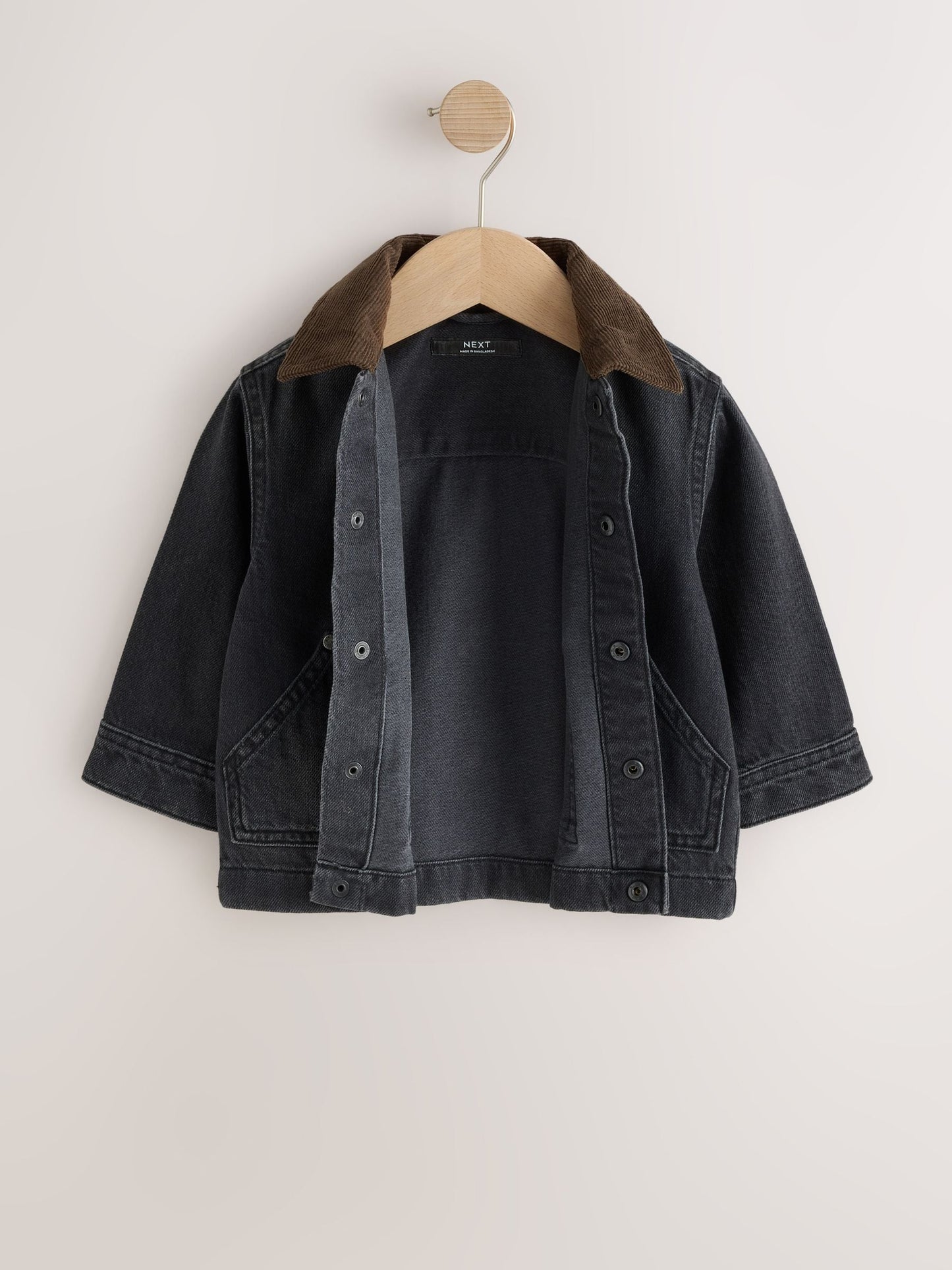 Dsiney Kidz - Black Denim Long Sleeve Cord Collar Shirt (3mths-7yrs) image 2