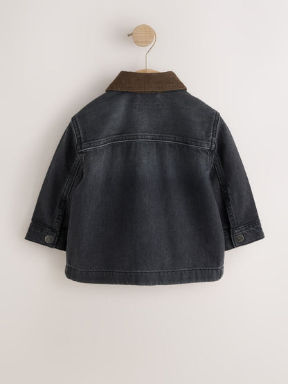Dsiney Kidz - Black Denim Long Sleeve Cord Collar Shirt (3mths-7yrs) image 3