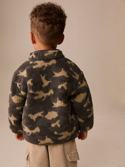 Dsiney Kidz - Camouflage Funnel Neck Zip Through Borg Fleece (3mths-7yrs) image 3