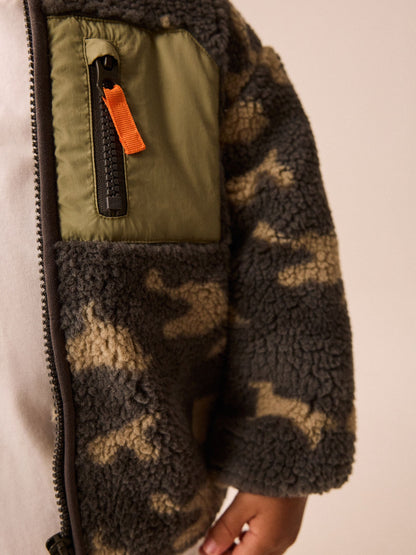 Dsiney Kidz - Camouflage Funnel Neck Zip Through Borg Fleece (3mths-7yrs) image 4