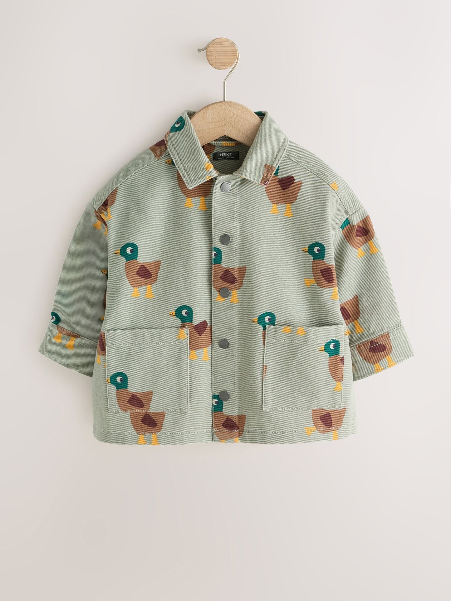 Dsiney Kidz - Sage Green All Over Print Duck Twill Printed Overshirt (3mths-7yrs) image 6
