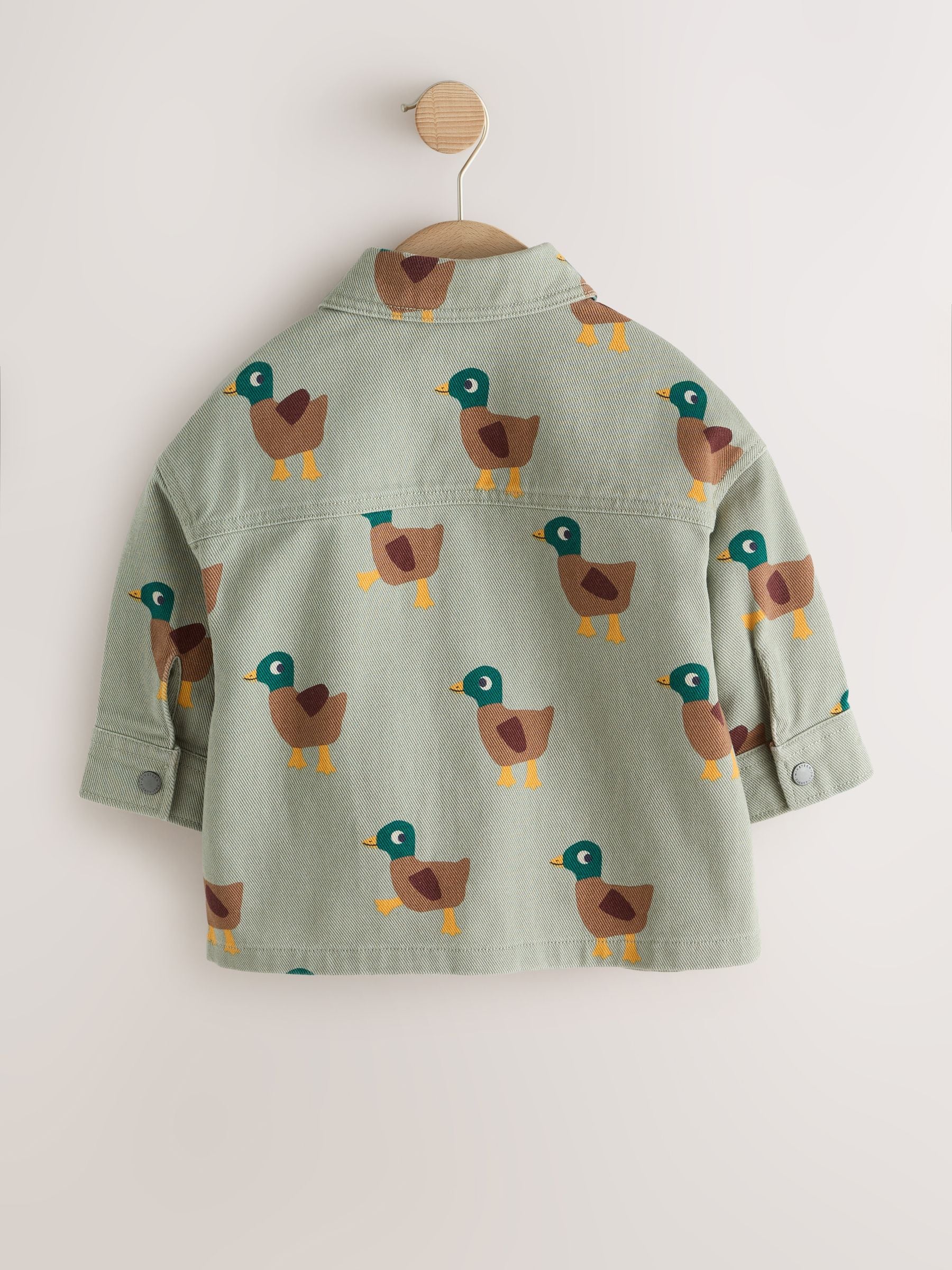 Dsiney Kidz - Sage Green All Over Print Duck Twill Printed Overshirt (3mths-7yrs) image 7