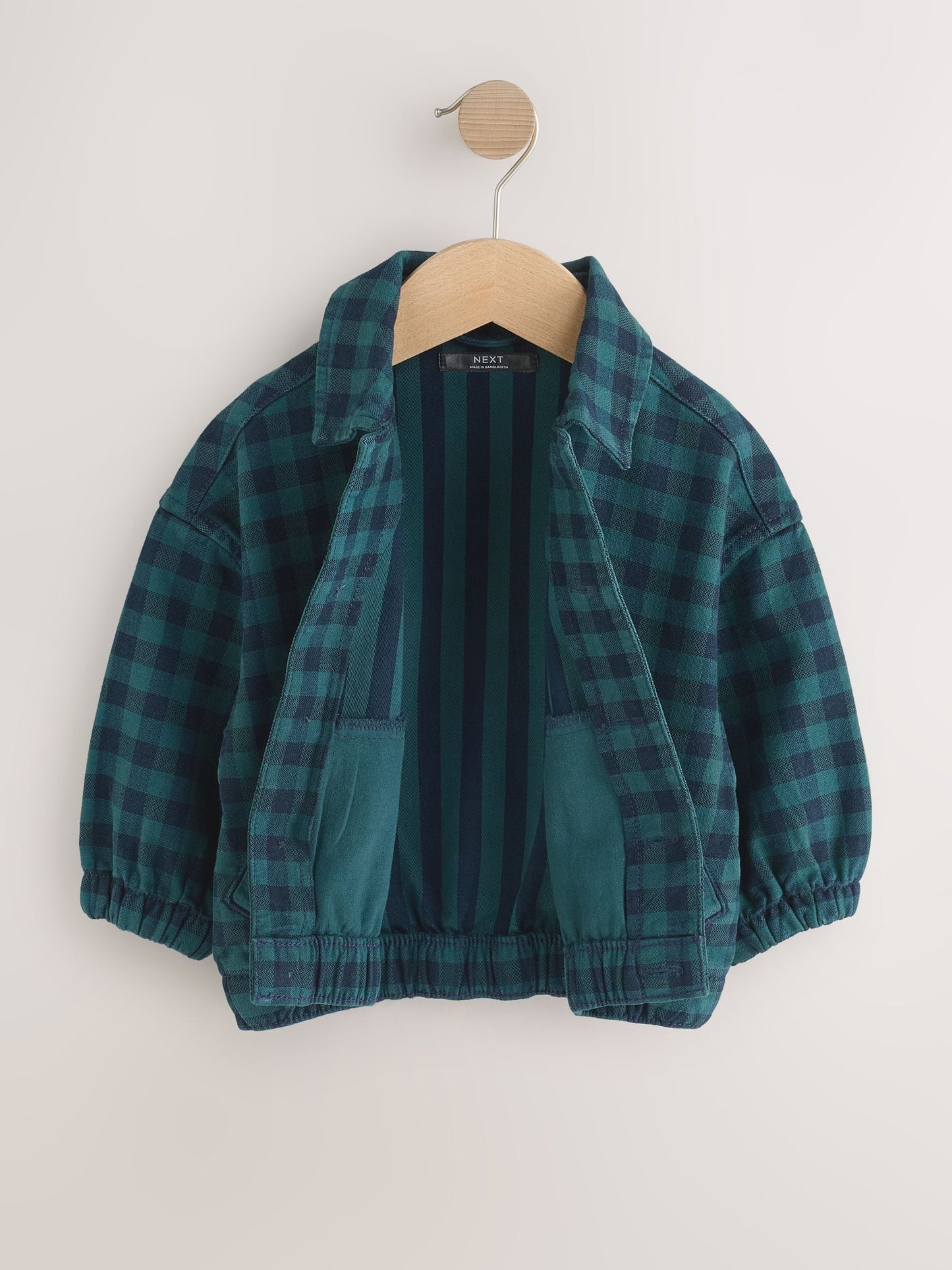 Dsiney Kidz - Navy/Turquoise Cotton Twill Gingham Check Overshirt (3mths-7yrs) image 6