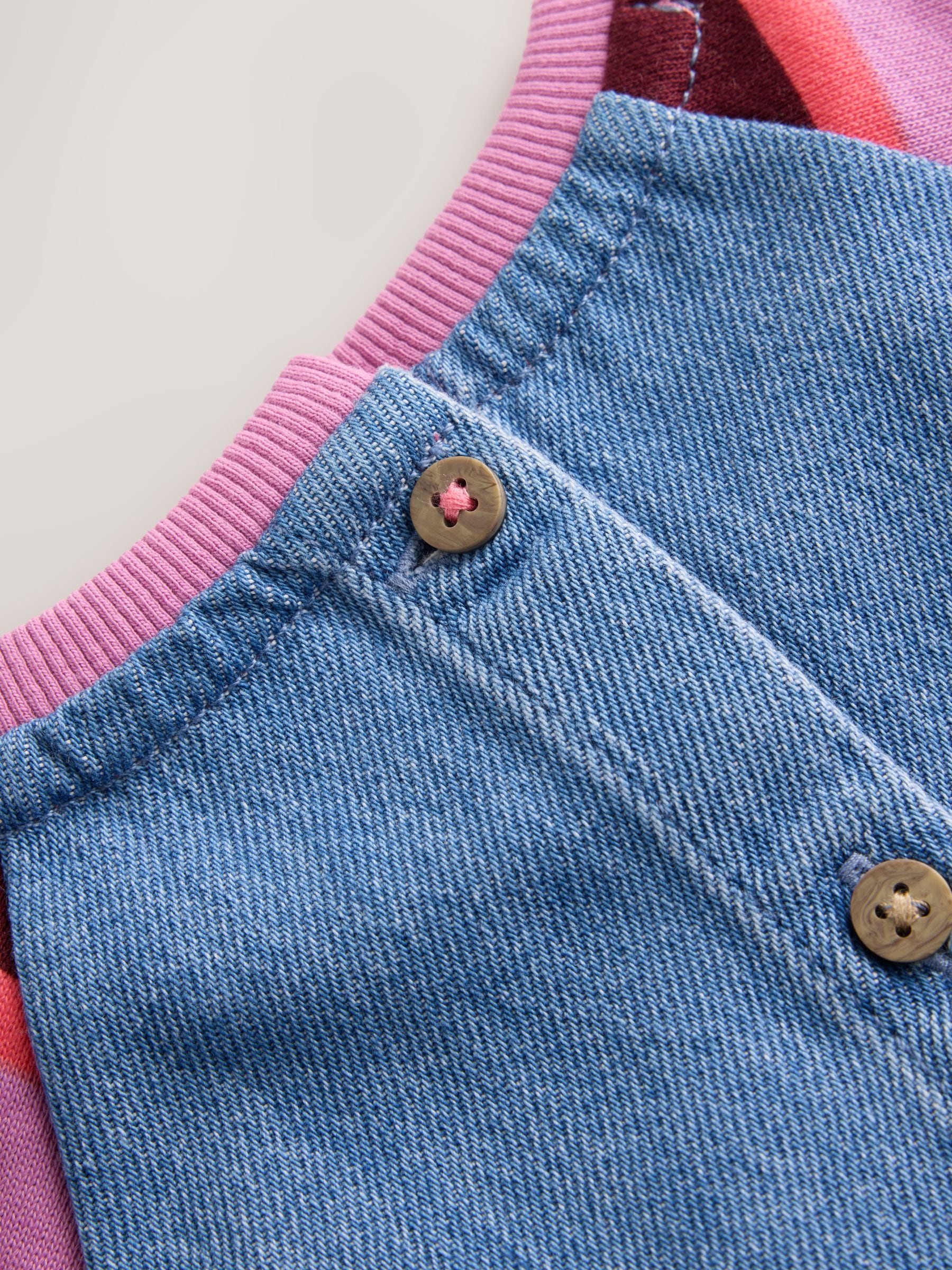 Dsiney Kidz - Purple Stripe Raglan Denim Dress (3mths-8yrs) image 6