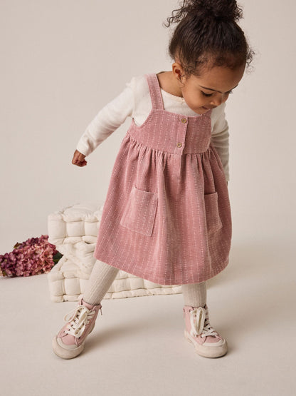 Dsiney Kidz - Pastel Pink Sleeveless Cord Pinafore (3mths-8yrs) image 1