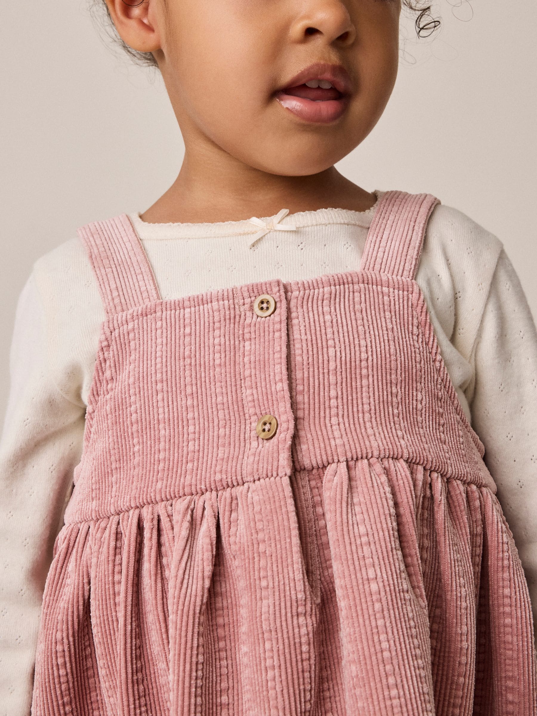 Dsiney Kidz - Pastel Pink Sleeveless Cord Pinafore (3mths-8yrs) image 4