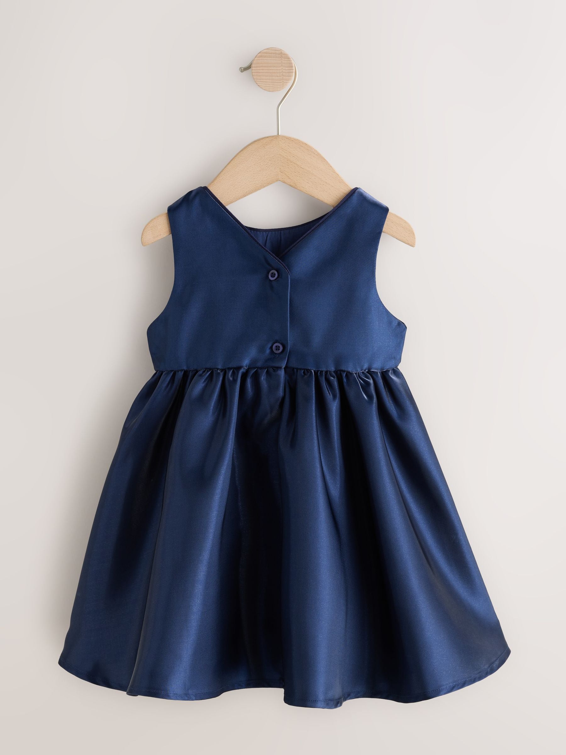 Dsiney Kidz - Metalic Blue 3D Corsage Occasion Dress (12mths-8yrs) image 7