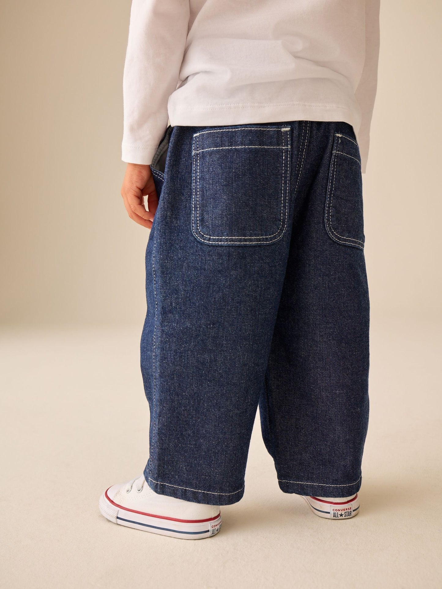 Rinse Wash Denim Shacket and Wide Leg Jeans Set (3mths-7yrs) image 5