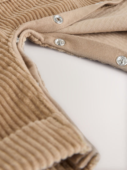 Tan Brown Bear Cord Dungarees and Bodysuit Baby Set (0mths-3yrs) image 7
