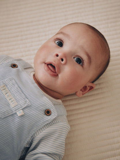Dsiney Kidz - Blue Plain Cord Dungaree and Bodysuit Baby Set (0mths-2yrs) image 3