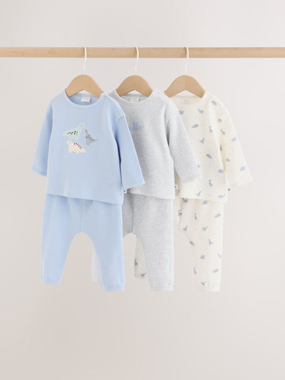 Blue Dinosaur Baby Top and Leggings Set 6 Piece (0mths-3yrs) image 1