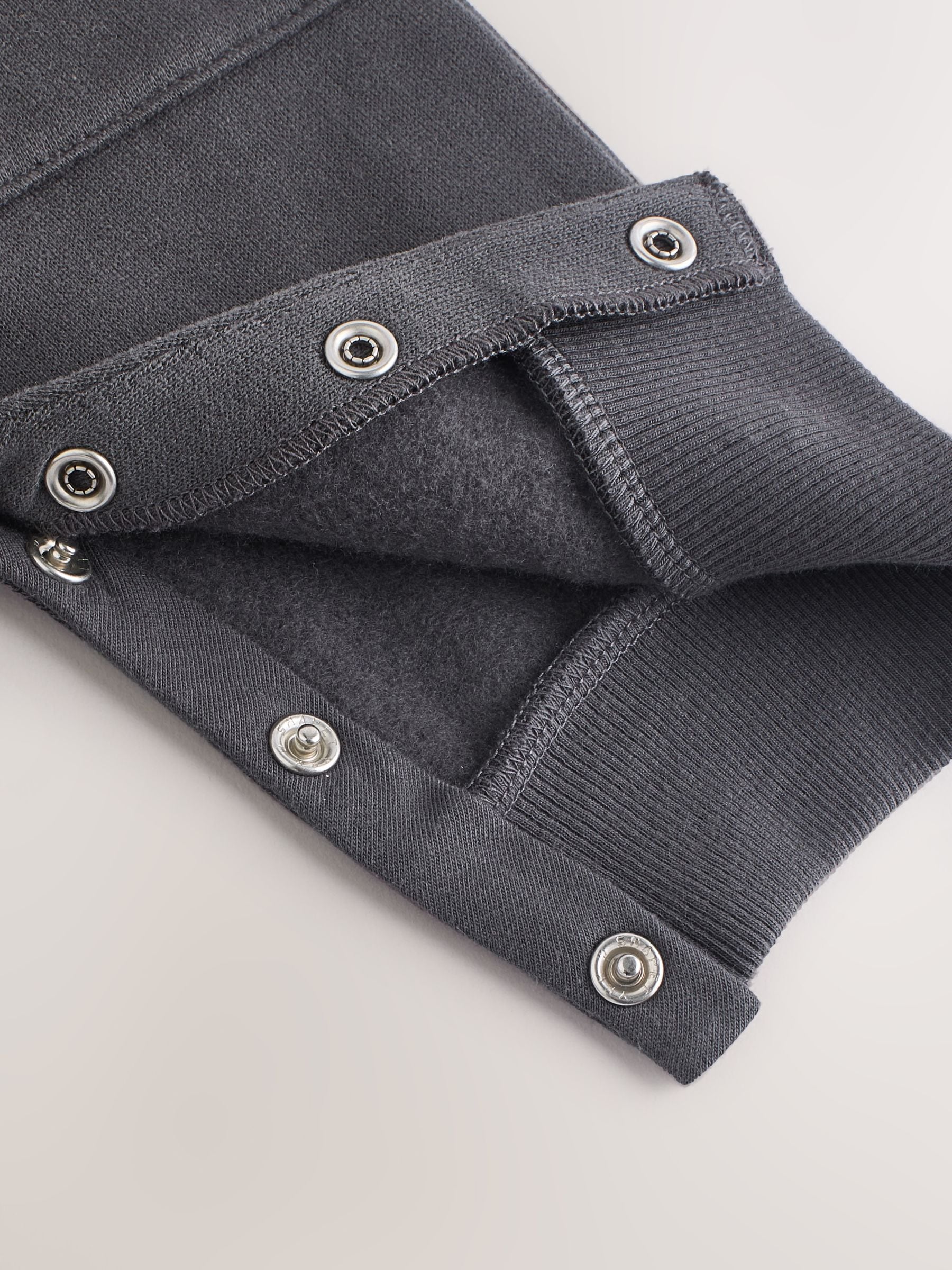 Charcoal Grey Hooded Sweat Baby Romper (0mths-3yrs) image 6