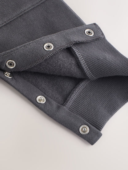 Charcoal Grey Hooded Sweat Baby Romper (0mths-3yrs) image 6