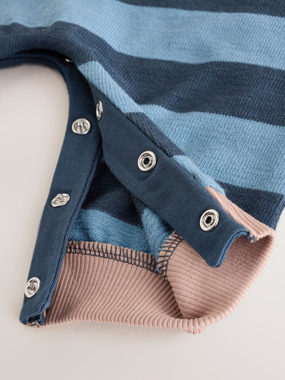 Blue Stripe Jersey Rugby Polo Baby Romper (0mths-3yrs) image 5