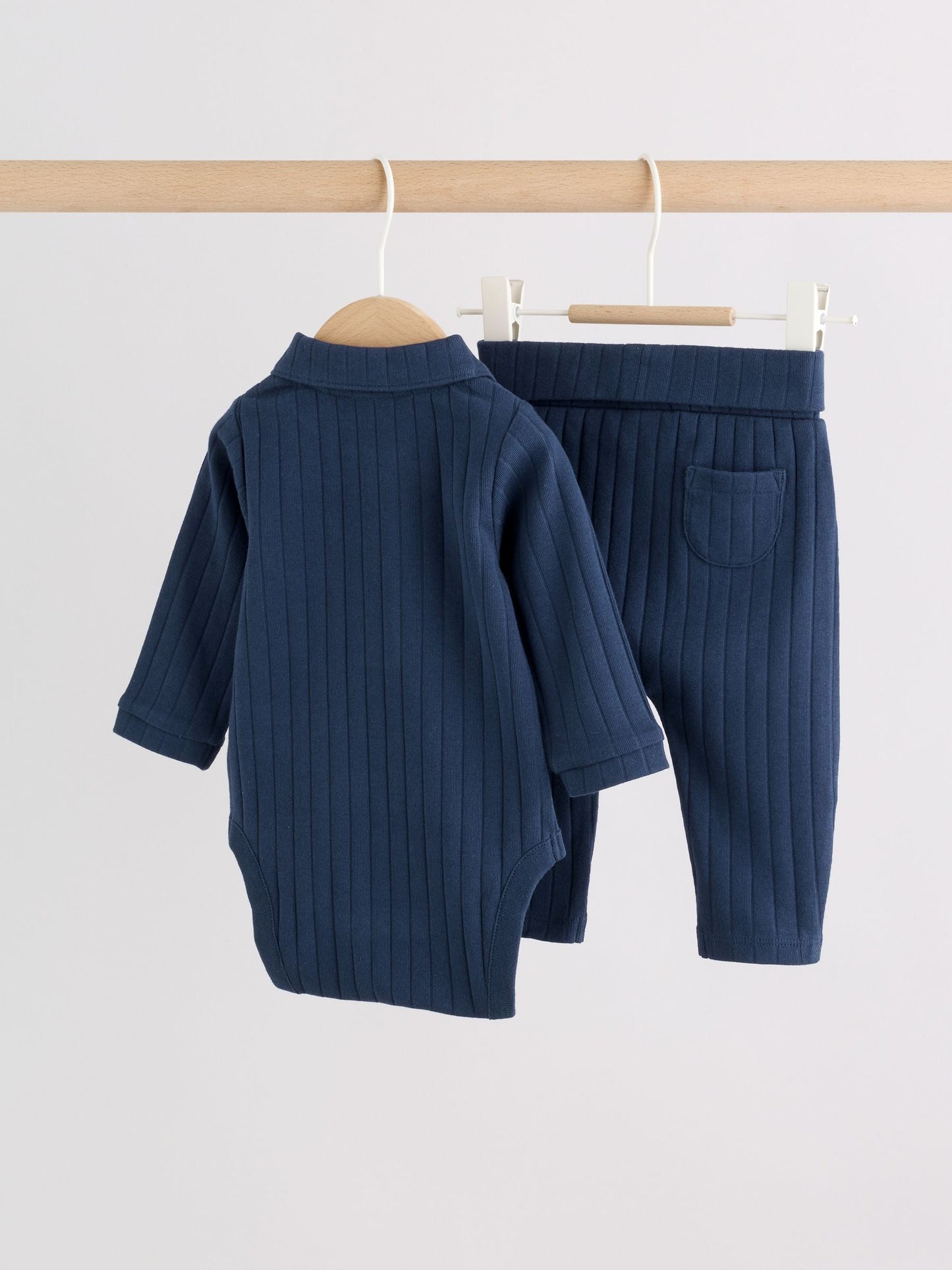 Navy Blue Polo Bodysuit and Legging Baby Set (0mths-2yrs) image 6