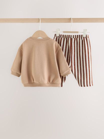 Dsiney Kidz - Chocolate Brown Bear Baby Set Sweat Top and Trousers (0mths-2yrs) image 2