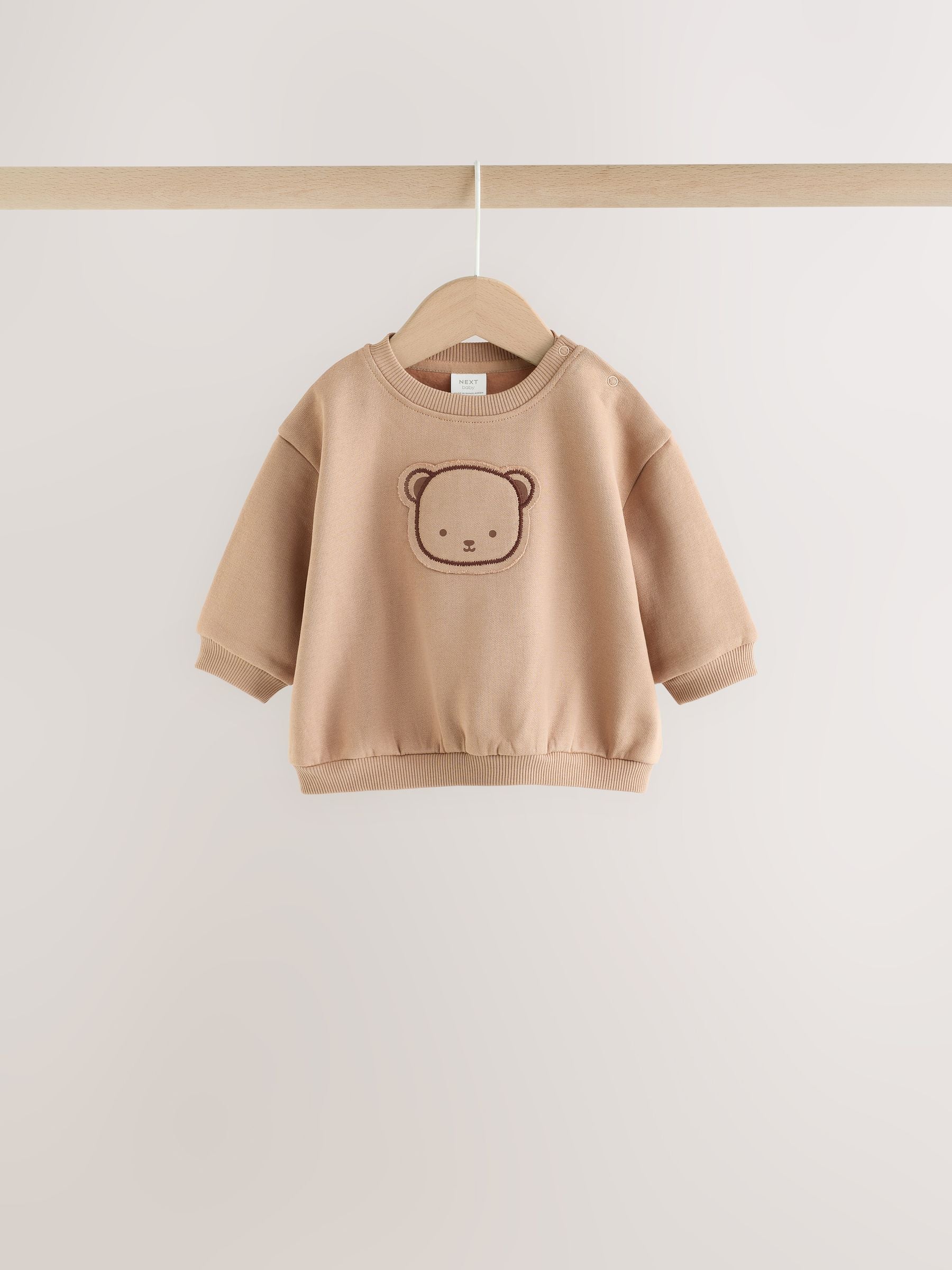 Dsiney Kidz - Chocolate Brown Bear Sweat Top and Trousers Baby Set (0mths-2yrs) image 3