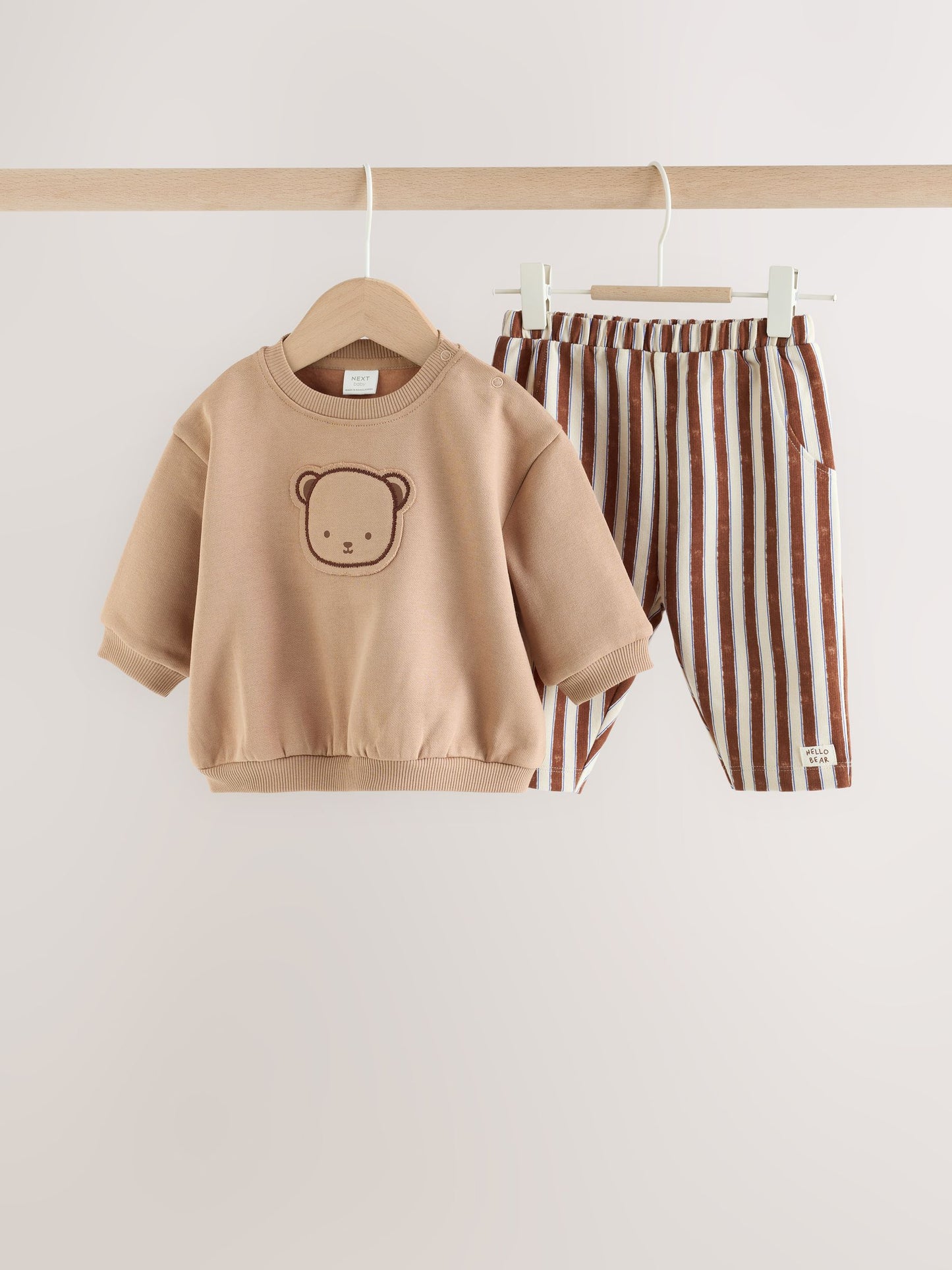Dsiney Kidz - Chocolate Brown Bear Baby Set Sweat Top and Trousers (0mths-2yrs) image 1