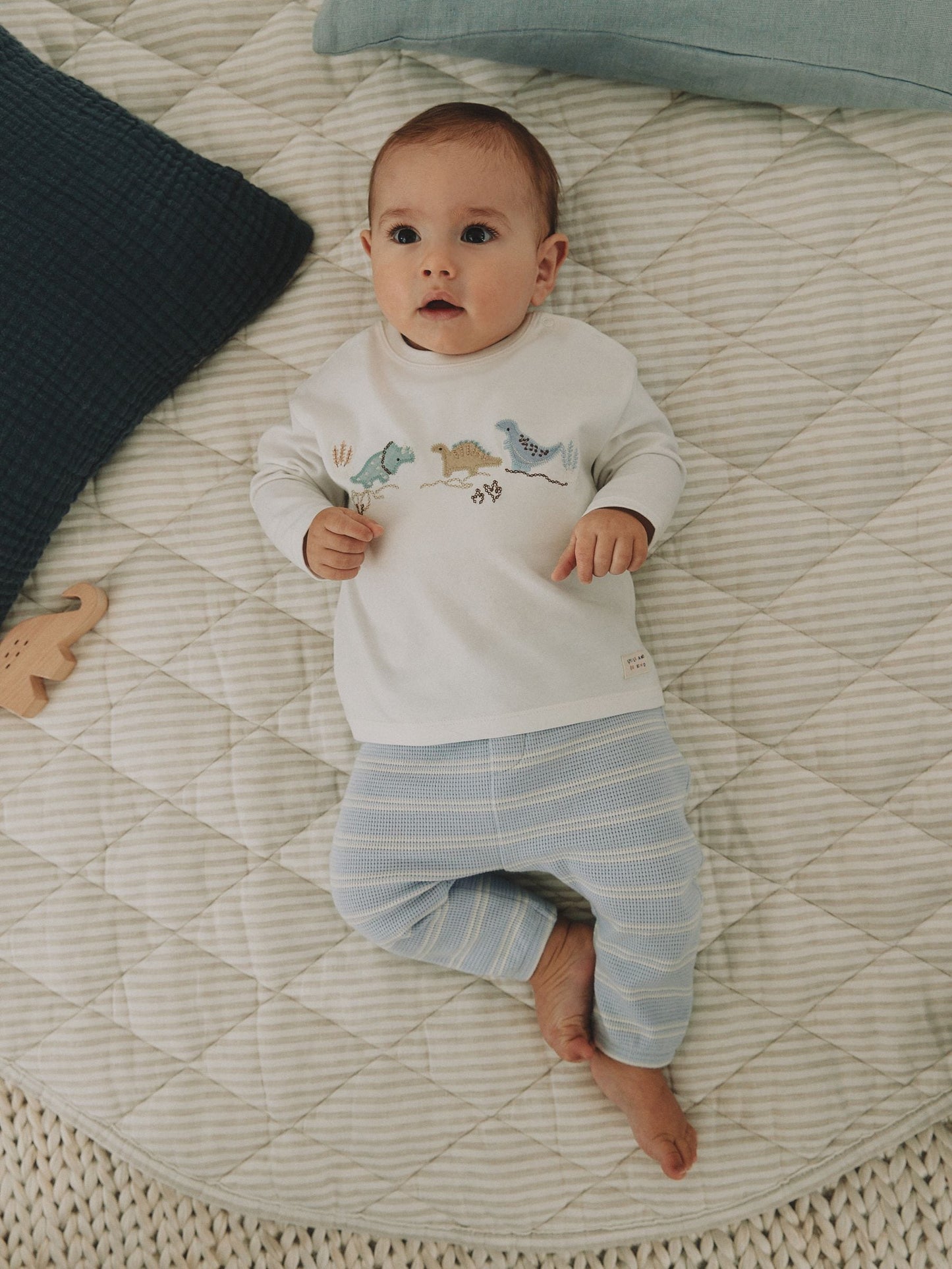 Dsiney Kidz - Blue Dinosaur Top and Leggings Baby Set (0mths-2yrs) image 1