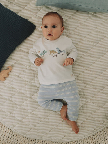 Dsiney Kidz - Blue Dinosaur Top and Leggings Baby Set (0mths-2yrs) image 1