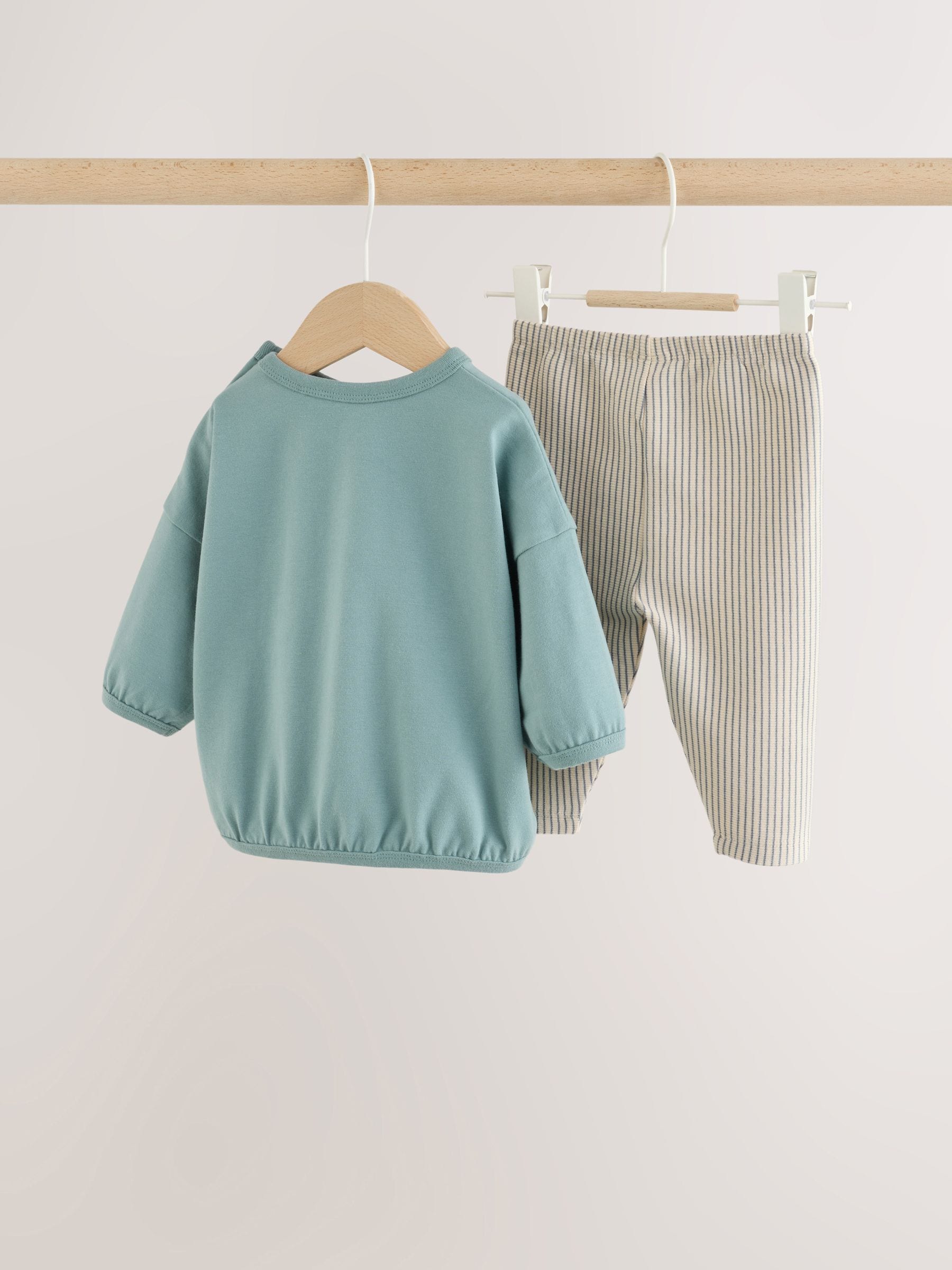Blue Milk Club Top and Leggings Baby Set (0mths-2yrs) image 4