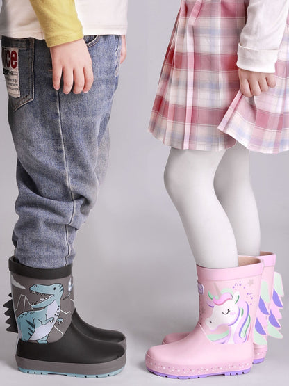 Toezone Grey Dinosaur Waterproof Wellies image 6