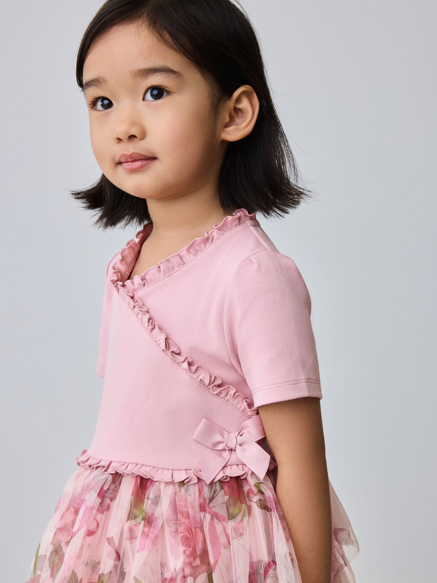 Baker by Ted Baker Ponte Wrap-Over Floral Mesh Tier Dress image 4