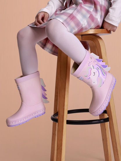 Toezone Pink Unicorn Waterproof Wellies image 6