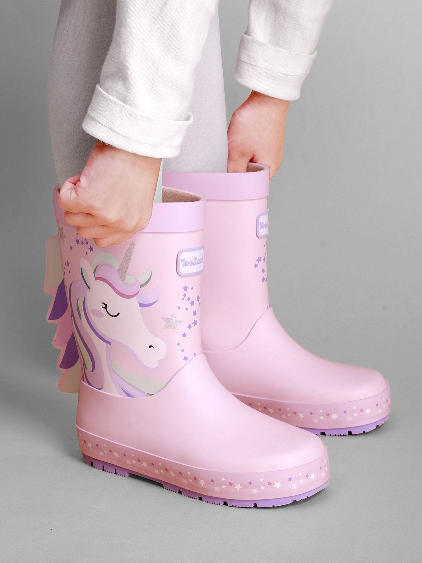 Toezone Pink Unicorn Waterproof Wellies image 7