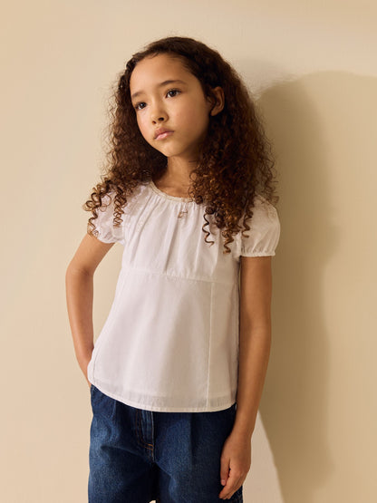 Dsiney Kidz - White Short Sleeve Blouse (3-16yrs) image 1