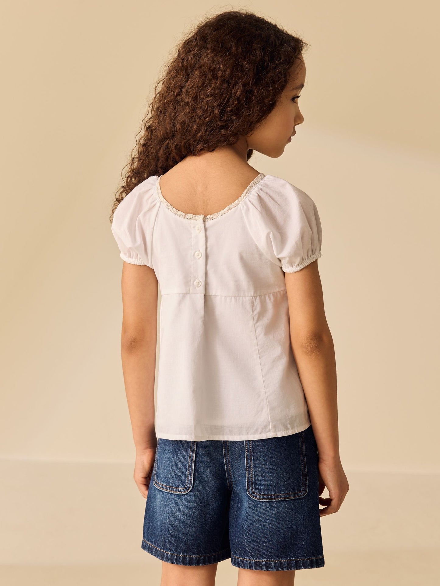 Dsiney Kidz - White Short Sleeve Blouse (3-16yrs) image 2