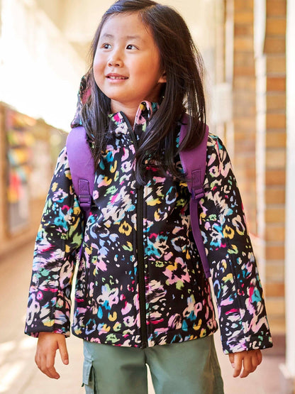 Dsiney Kidz - Mountain Warehouse Plum Purple Exodus Kids Printed Water-Resistant Softshell Jacket image 1