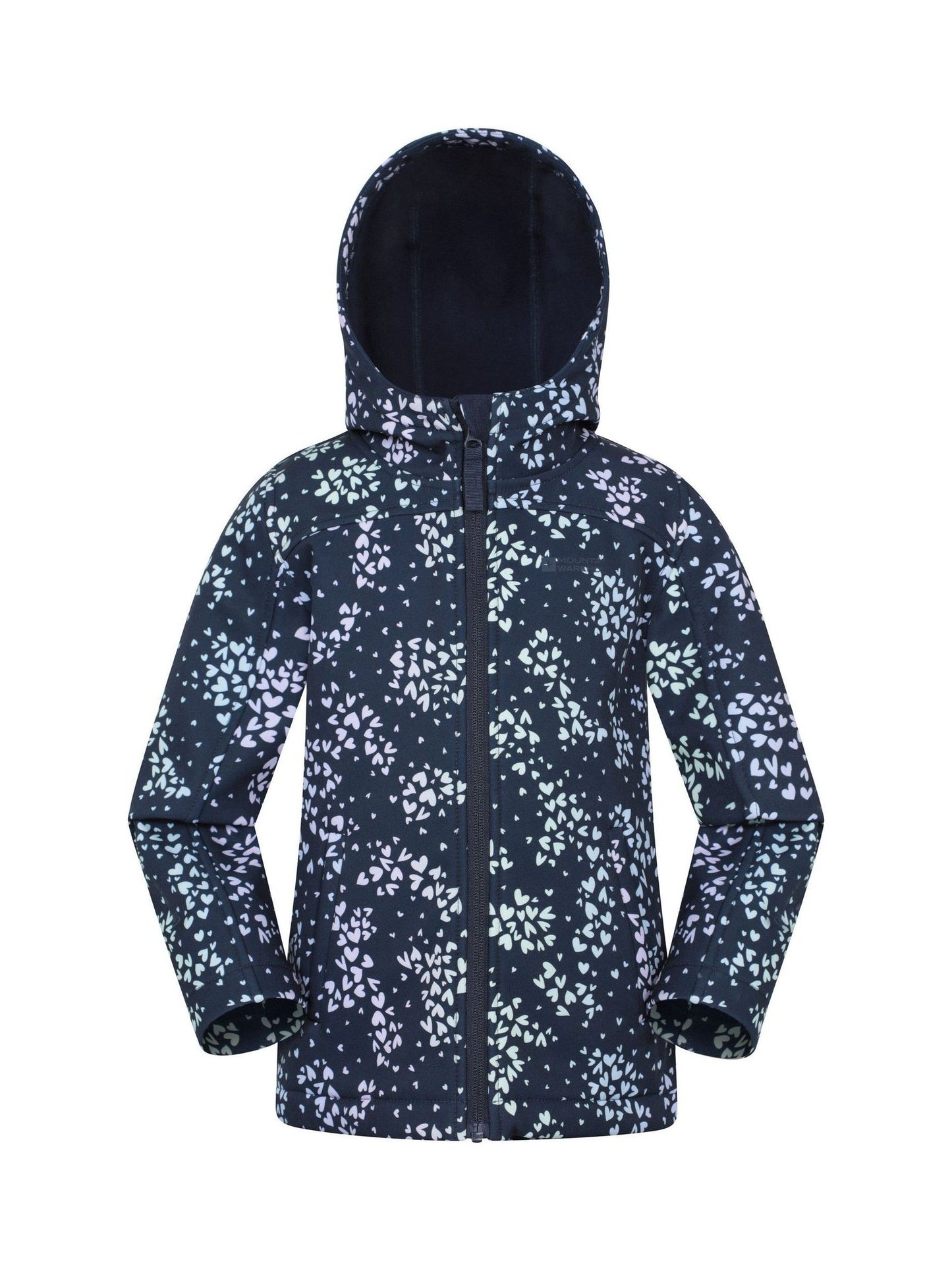 Dsiney Kidz - Mountain Warehouse Dark Blue Exodus Kids Printed Water-Resistant Softshell Jacket image 1