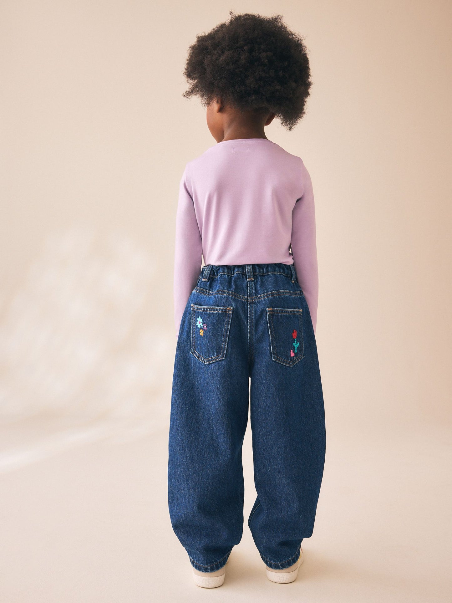 Dsiney Kidz - Floral Embroidery Barrel Jeans (3-16yrs) image 3