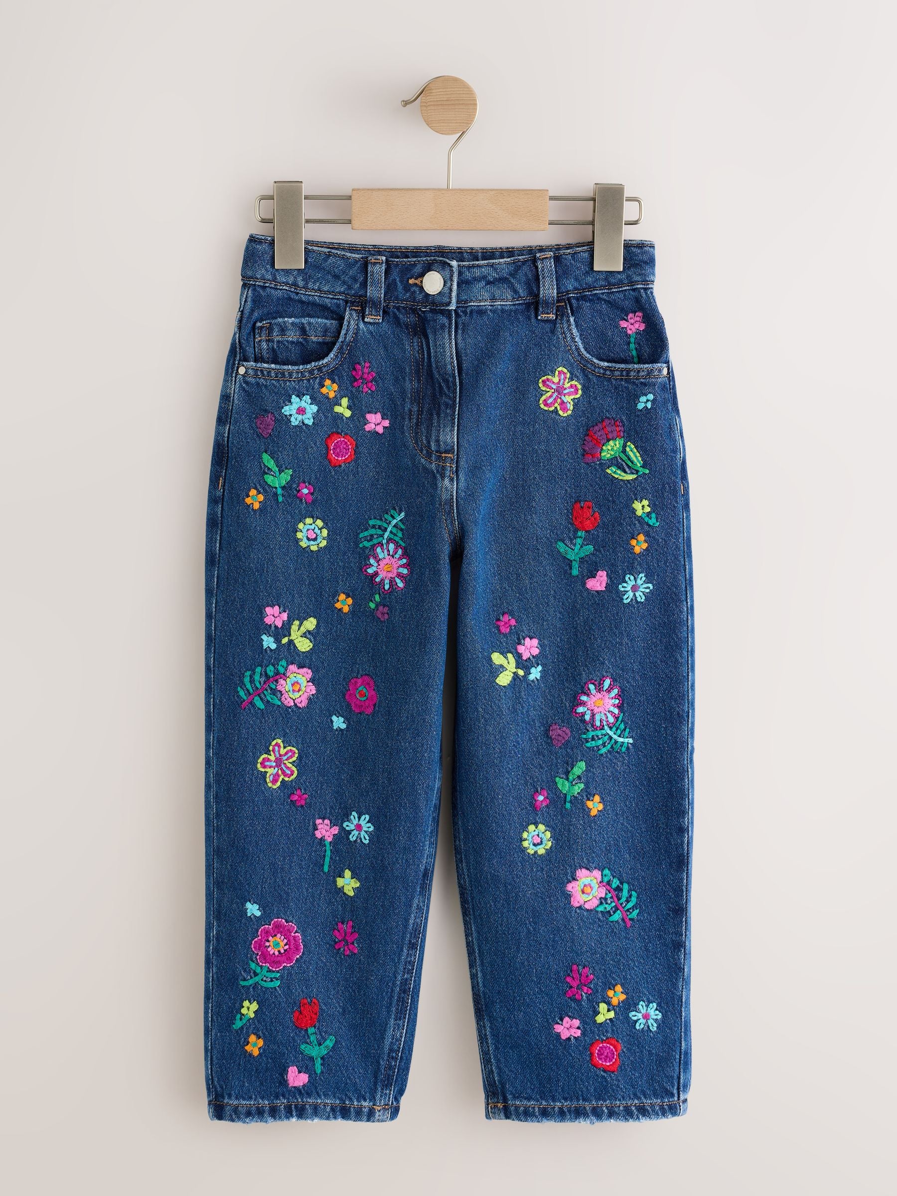 Dsiney Kidz - Floral Embroidery Barrel Jeans (3-16yrs) image 5
